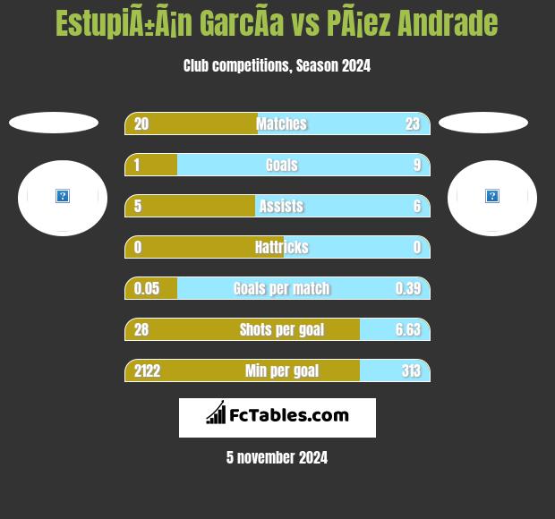 EstupiÃ±Ã¡n GarcÃ­a vs PÃ¡ez Andrade h2h player stats