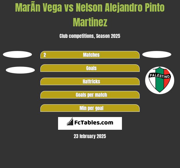 MarÃ­n Vega vs Nelson Alejandro Pinto Martinez h2h player stats