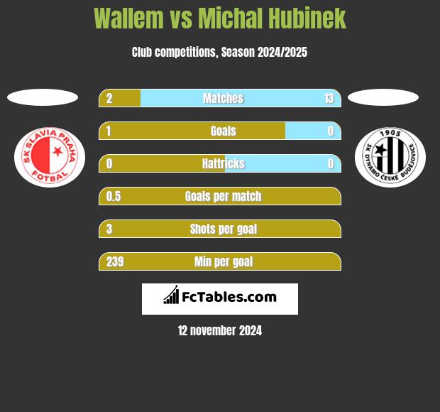 Wallem vs Michal Hubinek h2h player stats