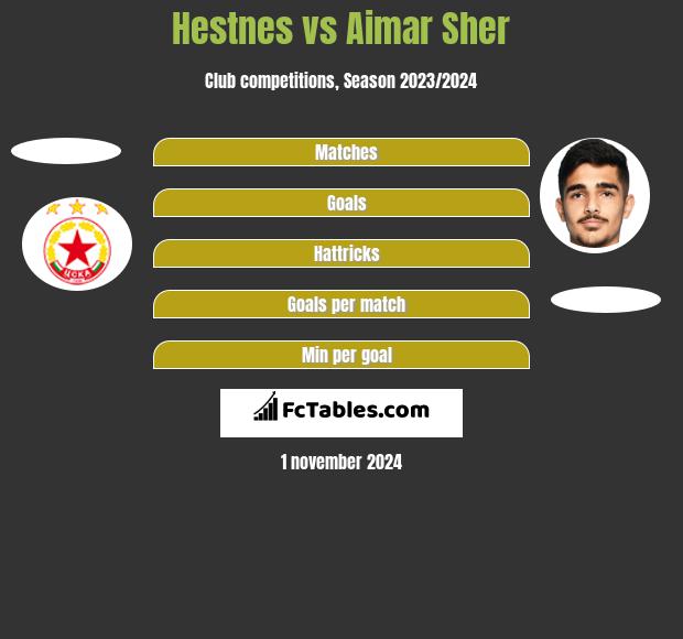 Hestnes vs Aimar Sher h2h player stats