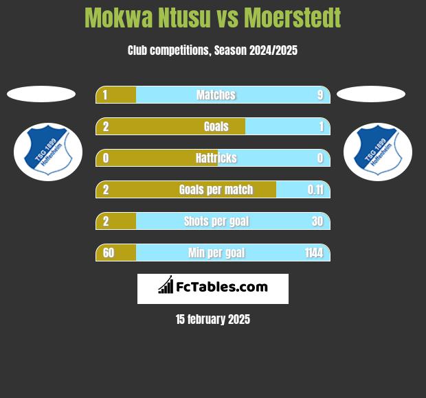 Mokwa Ntusu vs Moerstedt h2h player stats