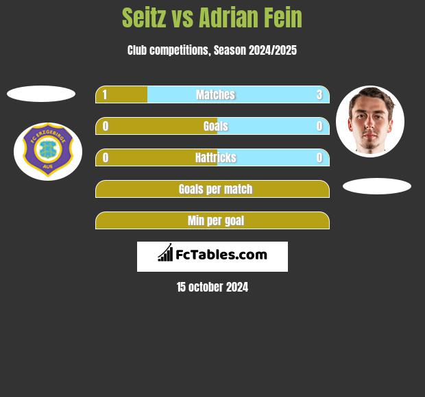 Seitz vs Adrian Fein h2h player stats