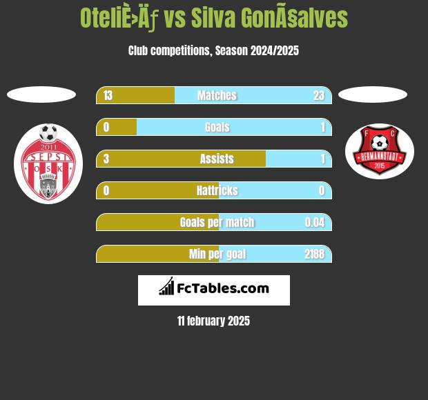 OteliÈ›Äƒ vs Silva GonÃ§alves h2h player stats