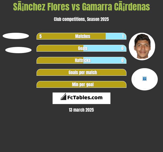 SÃ¡nchez Flores vs Gamarra CÃ¡rdenas h2h player stats