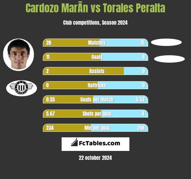 Cardozo MarÃ­n vs Torales Peralta h2h player stats