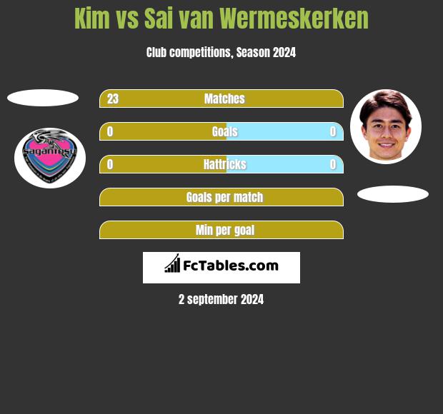 Kim vs Sai van Wermeskerken h2h player stats