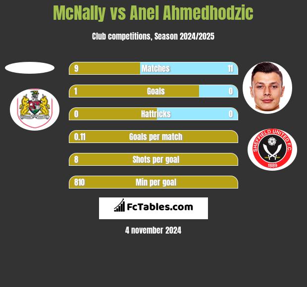 McNally vs Anel Ahmedhodzic h2h player stats