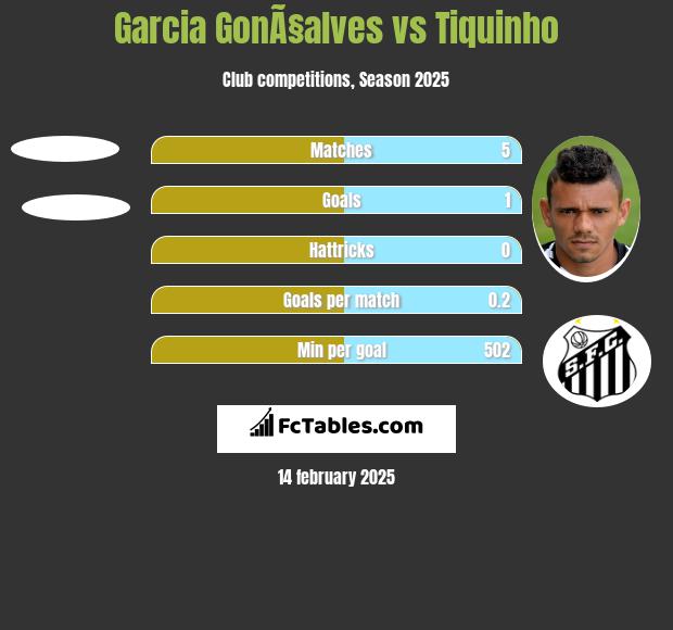 Garcia GonÃ§alves vs Tiquinho h2h player stats