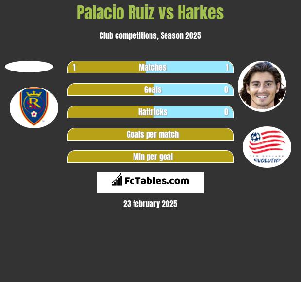 Palacio Ruiz vs Harkes h2h player stats