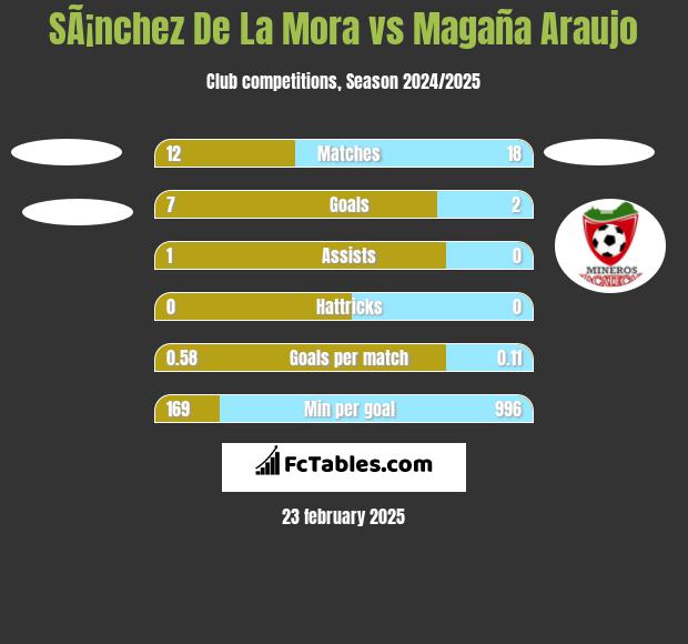 SÃ¡nchez De La Mora vs Magaña Araujo h2h player stats