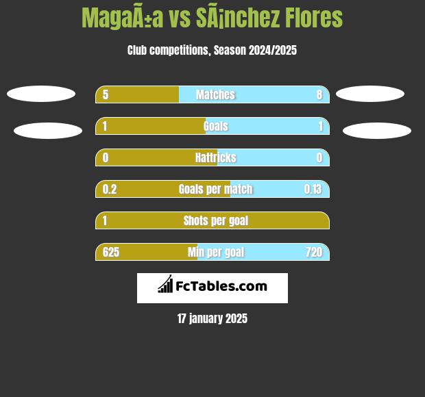 MagaÃ±a vs SÃ¡nchez Flores h2h player stats