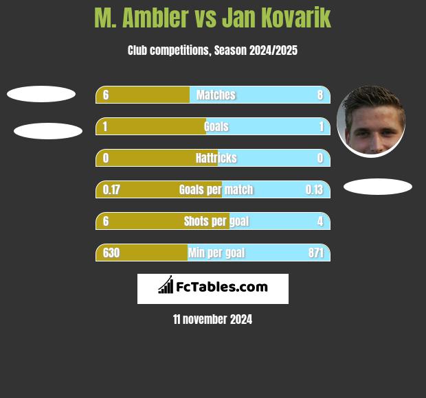 M. Ambler vs Jan Kovarik h2h player stats