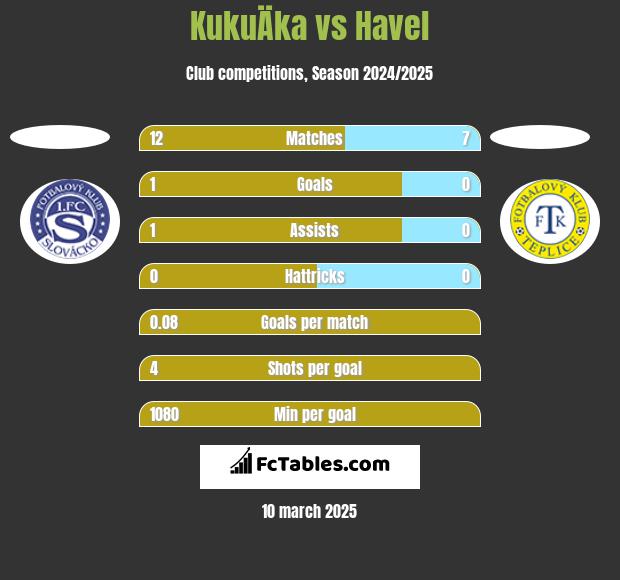 KukuÄka vs Havel h2h player stats