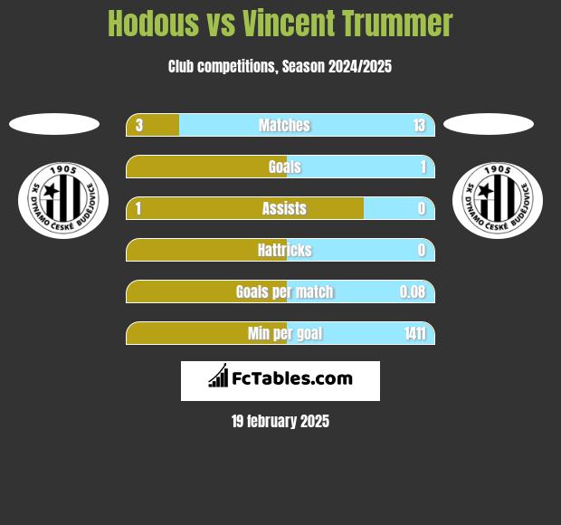 Hodous vs Vincent Trummer h2h player stats