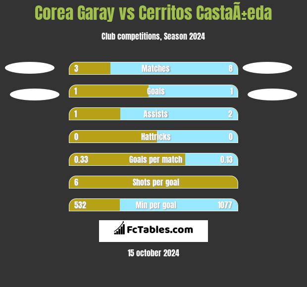 Corea Garay vs Cerritos CastaÃ±eda h2h player stats