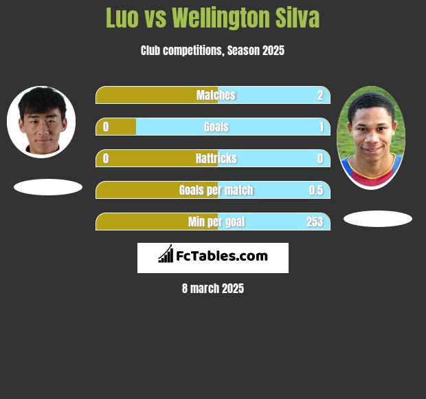 Luo vs Wellington Silva h2h player stats