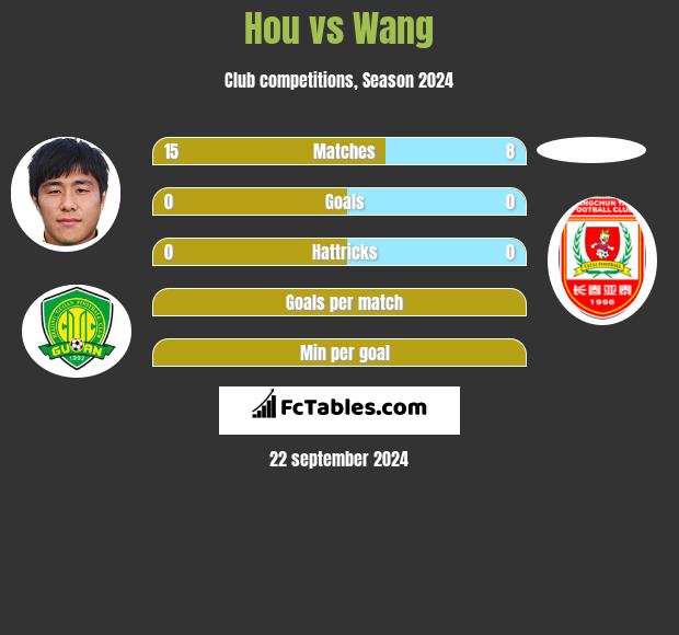 Hou vs Wang h2h player stats