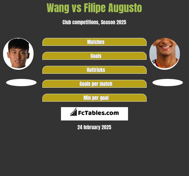 Wang vs Filipe Augusto h2h player stats