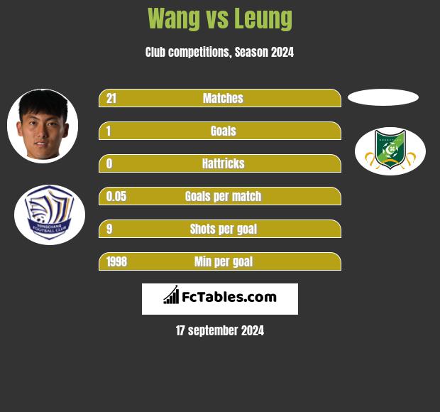 Wang vs Leung h2h player stats