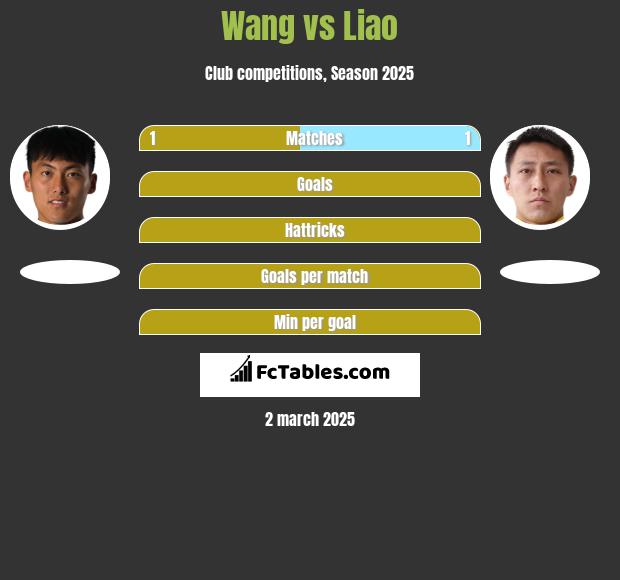 Wang vs Liao h2h player stats