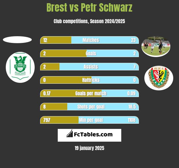 Brest vs Petr Schwarz h2h player stats