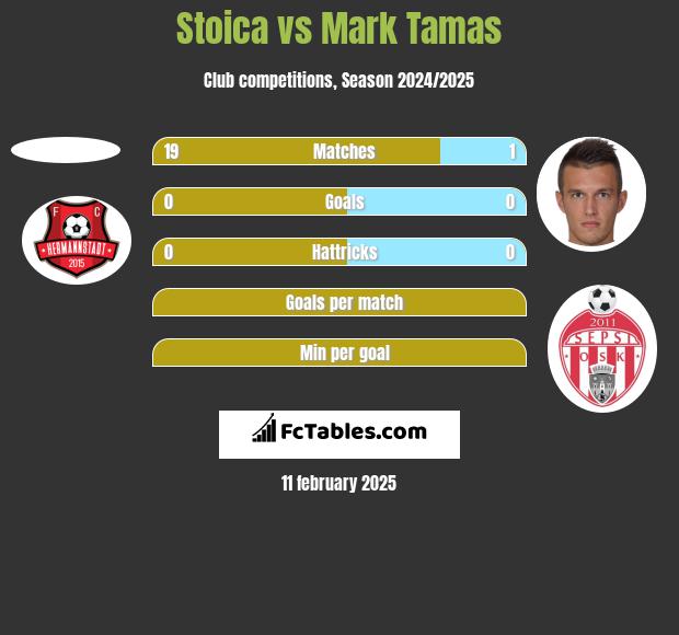 Stoica vs Mark Tamas h2h player stats