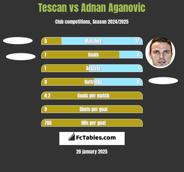 Tescan vs Adnan Aganovic h2h player stats