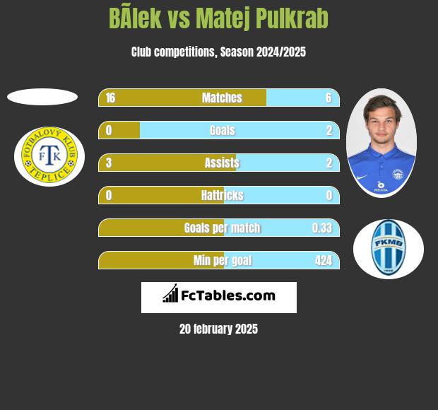 BÃ­lek vs Matej Pulkrab h2h player stats