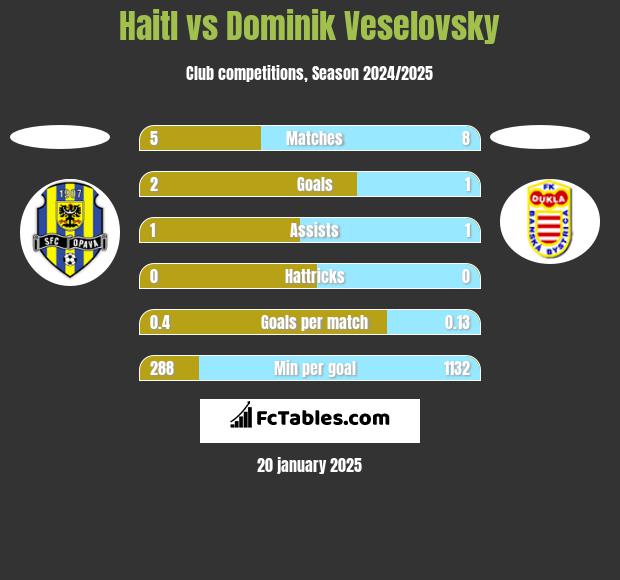 Haitl vs Dominik Veselovsky h2h player stats