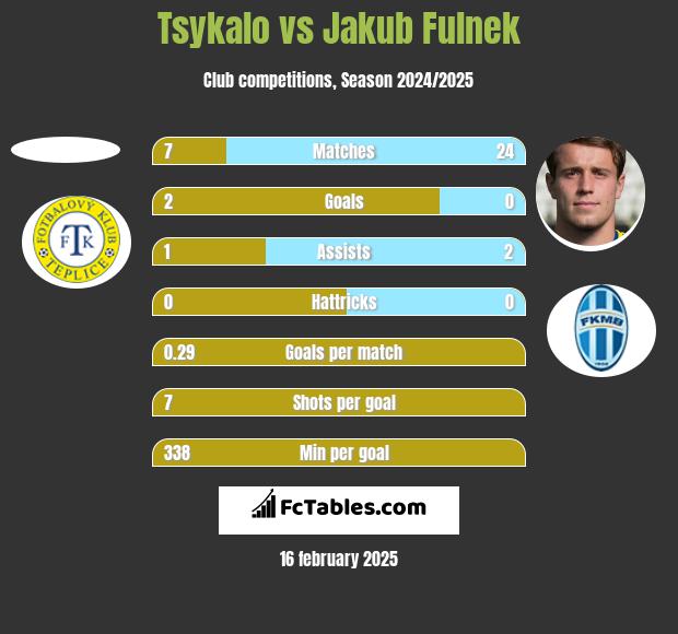 Tsykalo vs Jakub Fulnek h2h player stats