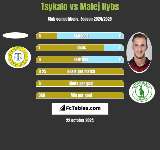 Tsykalo vs Matej Hybs h2h player stats