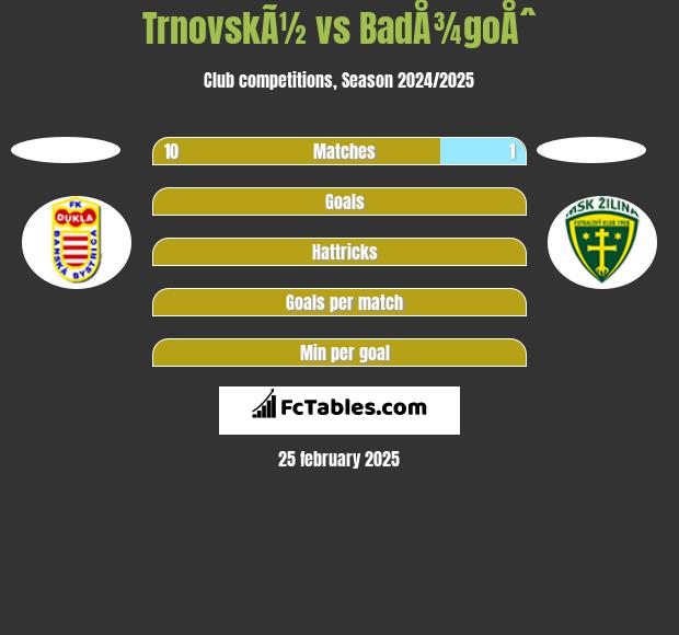 TrnovskÃ½ vs BadÅ¾goÅˆ h2h player stats