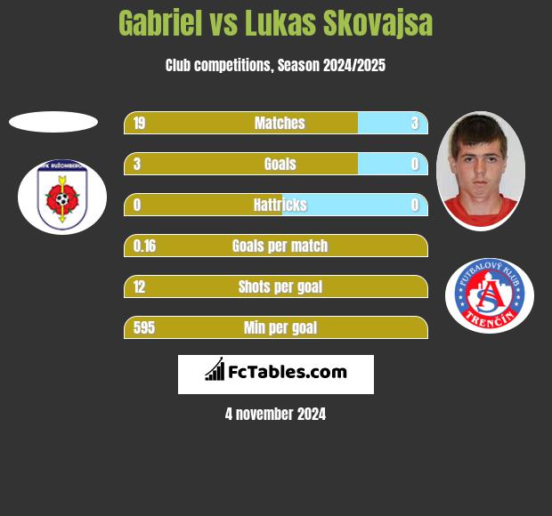 Gabriel vs Lukas Skovajsa h2h player stats