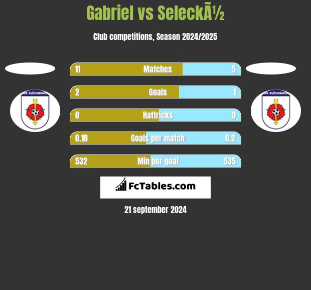 Gabriel vs SeleckÃ½ h2h player stats