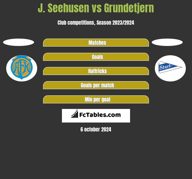 J. Seehusen vs Grundetjern h2h player stats