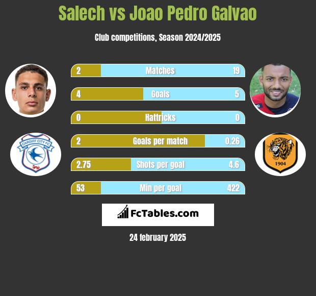 Salech vs Joao Pedro Galvao h2h player stats