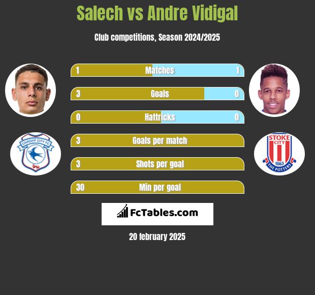 Salech vs Andre Vidigal h2h player stats