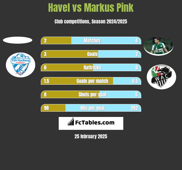 Havel vs Markus Pink h2h player stats