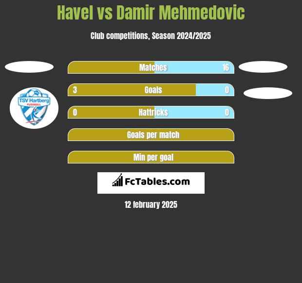 Havel vs Damir Mehmedovic h2h player stats