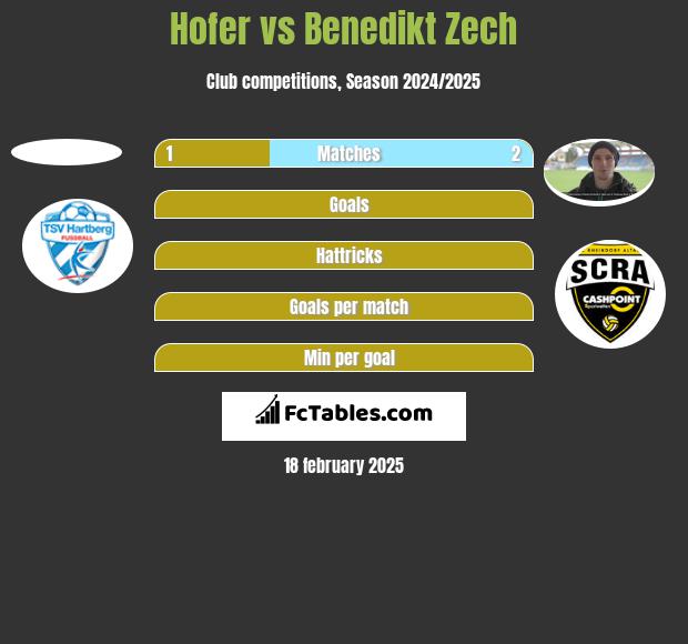 Hofer vs Benedikt Zech h2h player stats