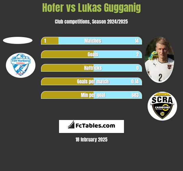 Hofer vs Lukas Gugganig h2h player stats