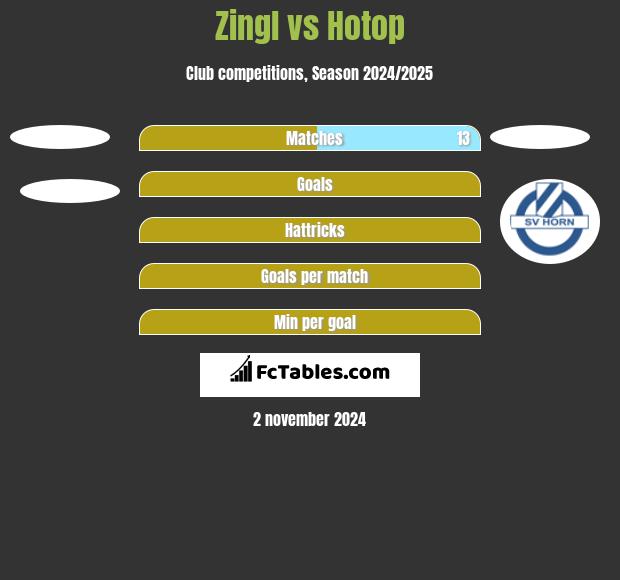 Zingl vs Hotop h2h player stats