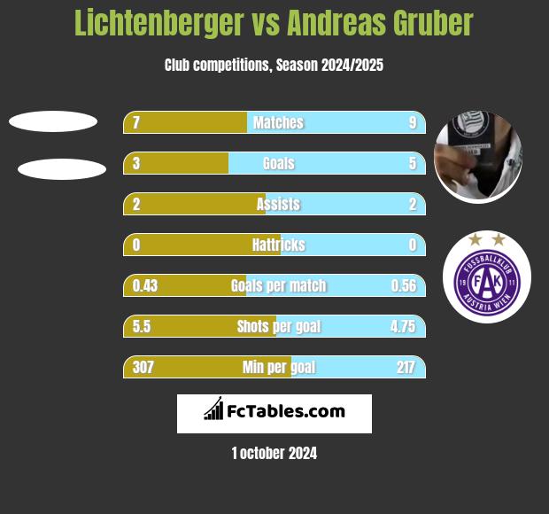 Lichtenberger vs Andreas Gruber h2h player stats