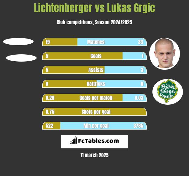 Lichtenberger vs Lukas Grgic h2h player stats