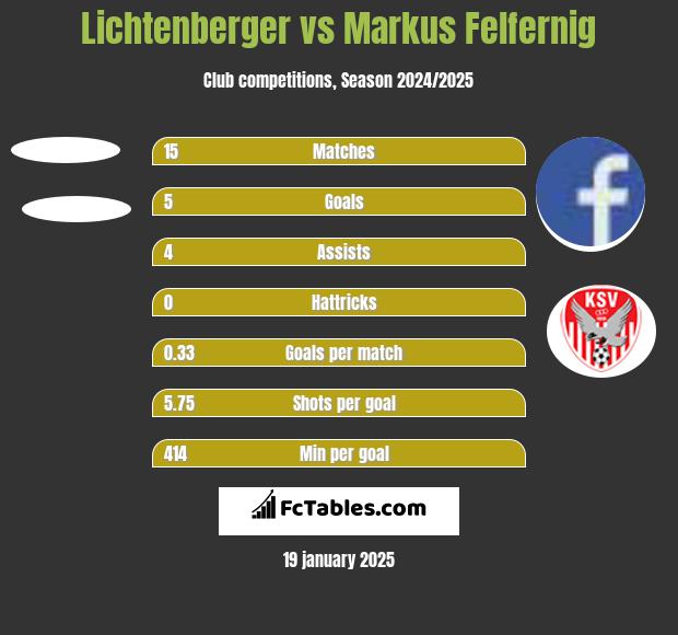 Lichtenberger vs Markus Felfernig h2h player stats