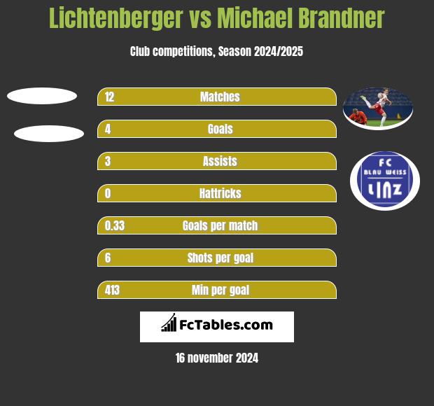 Lichtenberger vs Michael Brandner h2h player stats