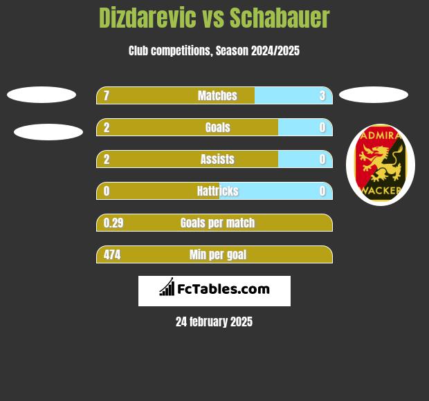 Dizdarevic vs Schabauer h2h player stats