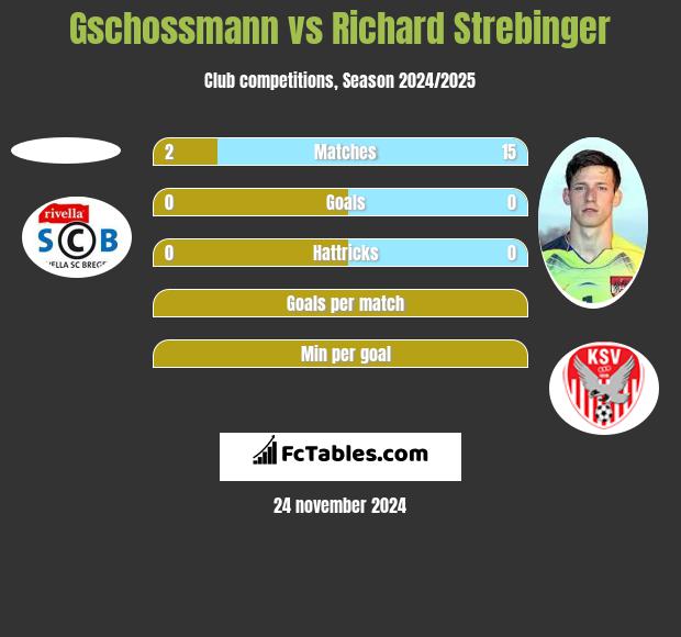 Gschossmann vs Richard Strebinger h2h player stats