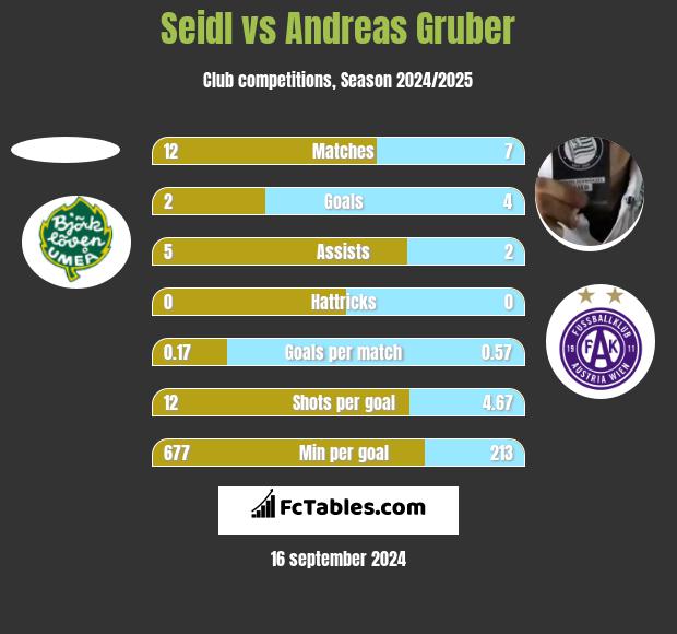 Seidl vs Andreas Gruber h2h player stats