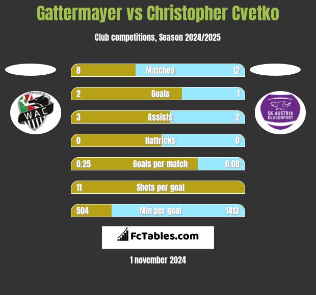 Gattermayer vs Christopher Cvetko h2h player stats